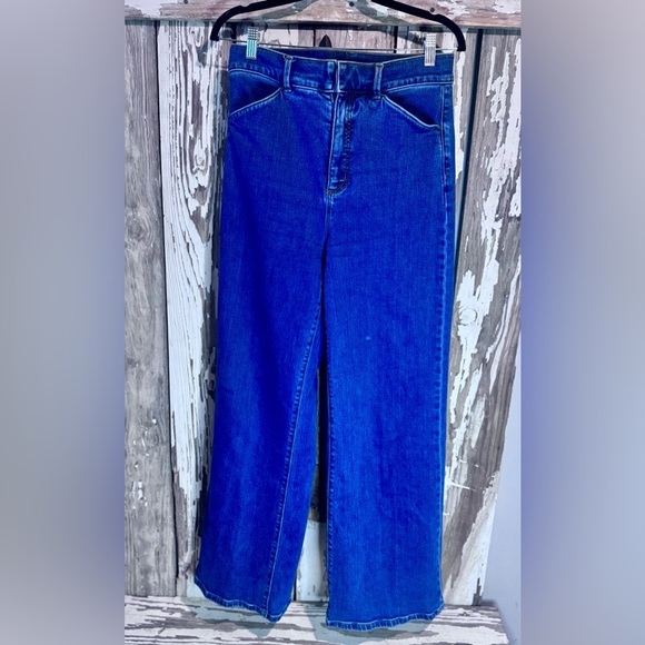 Ann Taylor Denim - Ann Taylor The Trouser Deep Blue Flare Jeans Size 6